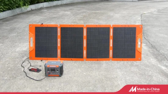 Centrale elettrica da esterno portatile con pannello solare pieghevole da 200 W, alimentatore di riserva, batteria, centrale solare portatile