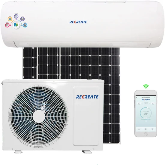 24000BTU inverter all'ingrosso raffreddamento riscaldamento condizionatore d'aria portatile a pannello solare portatile di tipo split DC off grid